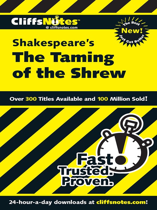 Title details for CliffsNotes on Shakespeare's The Taming of the Shrew by Kate Maurer - Available